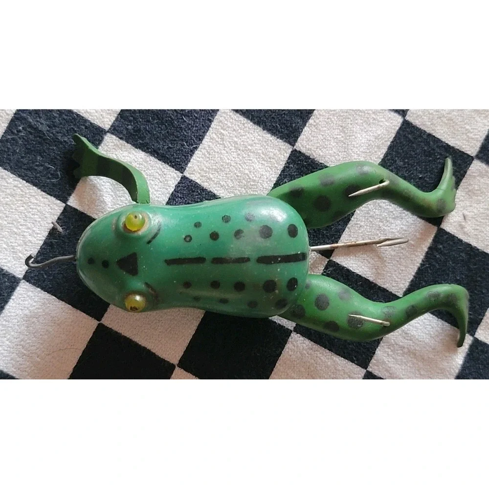 Vintage Halik Moose Lake Minn Pat Pend Frog Fishing Lure Missing 1 Leg